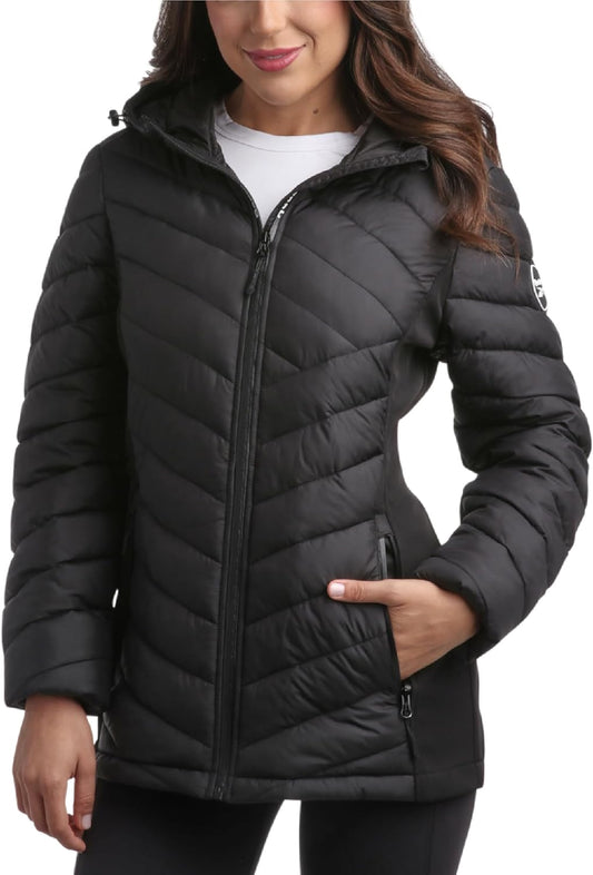 Women'S Jacket - Lightweight Quilted Puffer Parka Coat with Flex Stretch Panels – Casual Jacket for Women (S-XL)