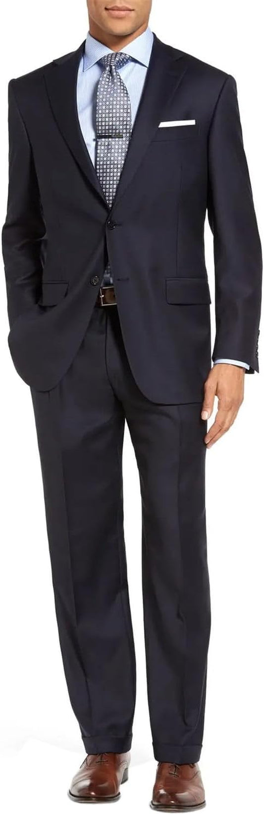 Men'S 2 Button Chicago Fit Suit with Single Pleat Pant