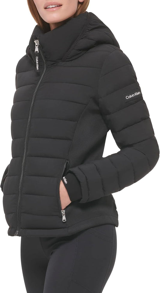 Women'S Water Resistant Casual Lightweight Scuba Side Panels Jacket