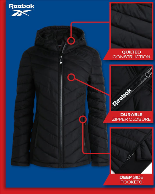 Women'S Jacket - Lightweight Quilted Puffer Parka Coat with Flex Stretch Panels – Casual Jacket for Women (S-XL)