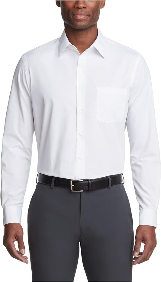 Men'S Dress Shirt Regular Fit Poplin Solid