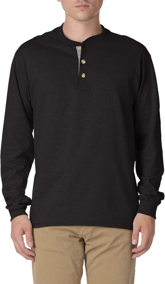 Men'S T-Shirts, Men'S Beefyt Henley Shirts, Men'S Cotton Long Sleeve Shirts