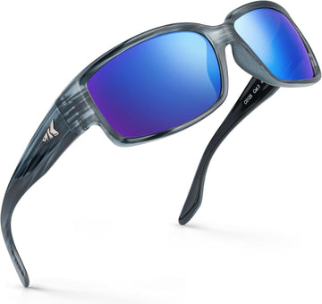 Frame: Gloss Tal Light Gray / Lens: Smoke - Blue Ocean Mirror