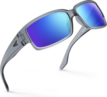 Frame: Matte Black Crystal / Lens: Smoke - Blue White Mirror
