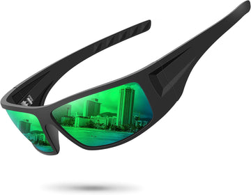 1-black Frame/Green Mirror Lens