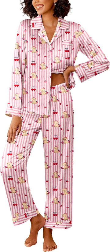 Pink Striped Teddy