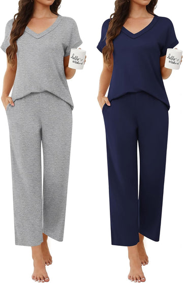 Navy Blue & Light Grey