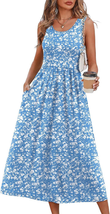Blue White Print