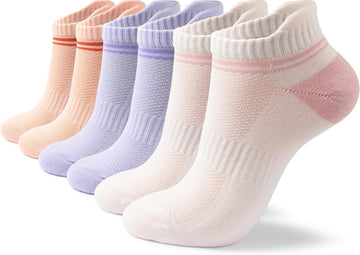 6 Pairs Pink Orange Purple