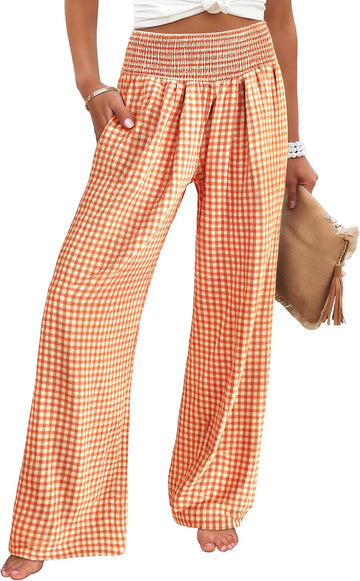 Orange White Plaid
