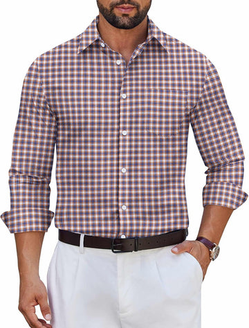 Blue Orange Plaid