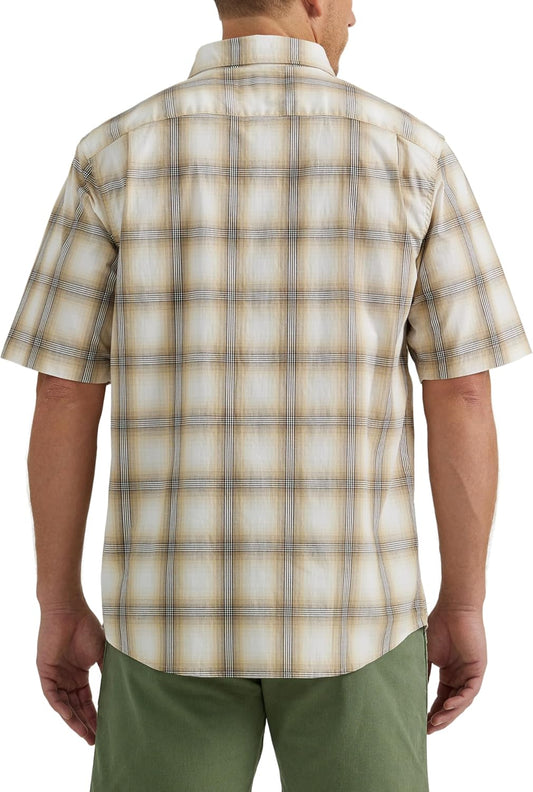 Men'S Short Sleeve Classic Plaid Shirt
