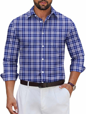 Navy White Plaid
