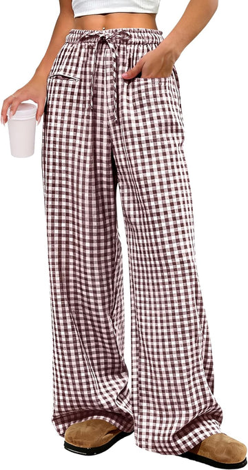Brown White Plaid