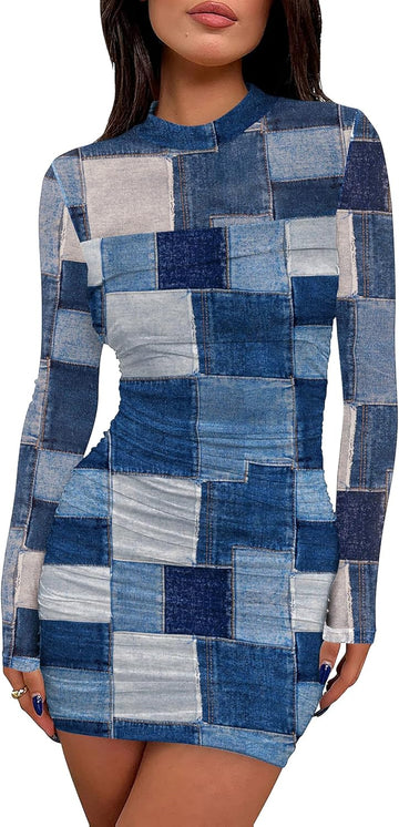 Blue White Print