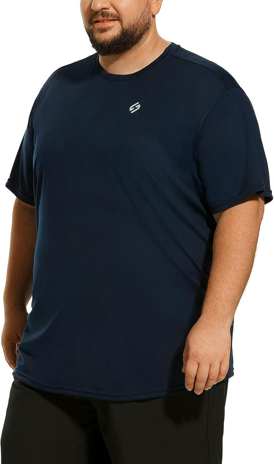 Big and Tall Mens T-Shirt Crewneck Tees Moisture Wicking 2XL-6XL